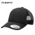 FLEXFIT时尚拼色透气网眼棒球帽大头围鸭舌帽夏季网帽男士帽子 纯黑色 均码可调节(55-62cm)