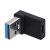 上弯头90度Type C USB-C充电数据转接头USB 3.1母对3.0公UC-357 黑色直头 0.01m