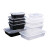 聚远 JUYUAN 方形餐盒一次性透明塑料打包盒300套╱箱 650ml  