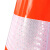 久匀 JQC-49 PVC路锥 反光圆锥 塑料路锥反光警示锥桶雪糕筒路障锥交通安全 70CM红色1.6kg