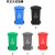 泰瑞恒安 100L户外大垃圾桶大号 环卫带轮商用塑料环卫垃圾桶带盖 户外环卫酒店厨房垃圾分类黑色(其他垃圾)
