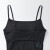 无印良品（MUJI）女式 莱赛尔 短款带罩杯吊带衫背心吊带打底内衣美背FCA37C3S抹胸 黑色 L（165/88A）