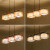 盏炯吊灯餐厅新中式卧室中国风现代创意吧台吊灯茶室灯禅意中式灯具 3头圆形黄纱