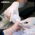 爱马斯（AMMEX）一次性乳胶手套加厚橡胶实验室清洁检查防水防滑工作厨房防护手套 100只/盒（S码）