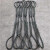 艾科堡 插编钢丝绳套直径12mm长1米起重吊装双扣油编吊索具AKB-GSS-09