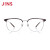 JINS睛姿含镜片复古设计贴片近视镜太阳镜男可加配防蓝光MMF21S050 87深棕花纹