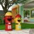 幼儿园卡通垃圾桶大号儿童户外消防栓创意分类公园果皮箱带盖商用 红色大号100cm