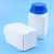 稳斯坦 大口样品瓶 化工试剂瓶 广口密封塑料方瓶 500ml乳白色(配蓝色盖)WW-7