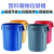 圆形塑料桶储物桶带盖大号垃圾桶户外小区物业塑料环卫桶加厚 豪华121升蓝色带盖
