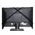 战舵（ZHANDUO）台式电脑显示器遮光罩遮光板印刷修图设计17-28寸屏宽度可调66cm 黑色