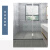 海斯迪克 PVC镂空防滑垫 S形塑料地毯浴室地垫门垫 灰色1.2m*1m(厚3.5mm) HKTA-81