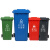 户外分类垃圾桶240L120升80升小区公共场合商用环卫挂车桶 苏州版/无轮/80升红色有害