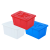 带盖水箱长方形塑料蓝色614水箱养殖箱周转分拣箱胶箱海鲜水产周 白加盖子90K外尺寸:670*450*355