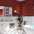 海基布 法式海基布卫生间瓷砖300x600复古酒红色浴室浮雕墙砖防滑 HJ36701白海基布 其它