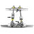 SBR导轨光轴导轨交叉导轨XY轴十字组合滑台滑杆光杆滑座套装 下16*1米 / 上16-0.8米