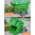 塑料环卫垃圾车 大型垃圾桶小区物业学校手推保洁清运车环卫车定制 绿色无盖