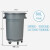定制圆形垃圾桶商用大容量带轮子大号户外环卫厨房餐饮泔水桶 120L带滑轮+50只垃圾袋