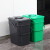 手提厨余带盖垃圾桶分类桶大号过滤商用专用20 20L手提灰色+沥水篮