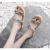 百丽踏【民族风】二型拖鞋厚底外穿夹脚凉拖鞋女夏季新款外出海边 5M-石头珠+镜片面(5厘米) 36