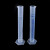 塑料量筒PP量筒蓝线带刻度直型小量杯加厚PP透明大容量实验室用 25ml白线刻度