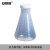 安赛瑞 加盖塑料三角烧瓶（2个装）锥形瓶平底烧瓶带盖塑料烧瓶 50ml 600535