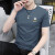 CHOKPIS莫代尔冰丝短袖t恤男2023夏季新款时尚潮流创意印花体恤上衣服装 黑色 XL 135-150斤
