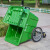 蓓尔蓝 大型环卫垃圾桶 400L 户外大号小区保洁手推转运清运车垃圾箱BEL121 绿色-无盖