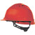 代尔塔（Deltaplus）PP安全帽102009透气织衬旋钮款工地安全头盔透气防砸吸汗不含下颌带红色