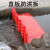 鸣固 直板挡水板红色可移动防洪挡板活动式塑料挡板防水汛必备 内弯挡水板