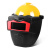 电焊帽式面罩配安全氩弧焊头戴式焊工卡扣全脸防护烧焊帽 盾式-真彩变光黑框高空面罩