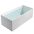果敢亚克力浴缸小户型家用成人独立式薄边方形单双人深泡浴缸051 白色独立缸1.3米