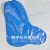 一次性鞋套防水雨天加厚长筒养殖场靴套防滑户外漂流耐磨塑料脚套 蓝色PE特厚款16g 46*40cm(10只