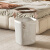 KMB家用垃圾桶带压框卧室客厅厨房卫生间镂空大号纸篓创意12L奶白色无压框