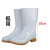 白色雨鞋耐油耐酸碱卫生靴牛筋底水鞋防滑白色工作雨鞋     3天 短筒雨鞋 41