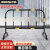 京酷 镀锌铁马护栏 道路交通施工可移动围栏 市政幼儿园商场警示隔离栏 1.2*2m黑黄