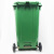 海斯迪克 HZL-96 户外垃圾桶 大号加厚环卫物业小区室外环保分类塑料带盖医疗垃圾桶箱 绿色240L(带轮款)