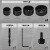 锴达6件套扩孔器木工开孔器套装石膏板PVC木板塑料打孔器筒灯扩孔器木 6件扩孔器