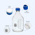 液相色谱流动瓶GL45多孔盖流动相瓶溶剂瓶100/250/500/1000ml 开口瓶盖蓝色