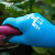 多给力 丁腈涂层手套 耐磨涂掌防滑贴手环卫绿化尼龙手套WG-500G 蓝色1双 L码 300442