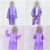圣驰 非一次性成人雨衣户外防水加厚全身eva连体雨衣 紫色 敞口成人加厚款