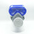 以勒8500A防毒防尘口罩连体单盒过滤式眼罩口罩一体防护面具面罩防化工气体工业粉尘全面具 8500A面具+20片防尘棉