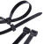 冰禹 BYrl-173 黑色扎带尼龙自锁式强力卡扣（100条）捆绑绳 30cm长7.5mm宽