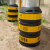 杆防撞桶1米1.2米高圆柱型加厚电杆防撞墩交通安全保护电力黄黑红 黑色1000mm*500mm