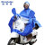 稳斯坦 WY0290 电瓶车雨衣 加大加厚牛津布电动车摩托车雨披防暴雨成人款 双帽檐单人蓝色