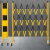 锦安行 JCH-HL-21 黑黄玻璃钢伸缩护栏围栏移动电力施工安全护栏隔离带防护栏 1200x3000mm 黄黑色