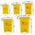 樊先森 医疗废物垃圾桶医黄色垃圾桶大号带盖脚踏黄色污物桶医疗 垃圾桶商用垃圾桶30L