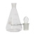 棕色具塞三角烧瓶 玻璃锥形瓶有刻度高硼硅耐高温实验器材500ml 透明150mL