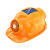 HKNA太阳能风扇安全帽内置电风扇帽子可充电空调制冷降温神器工地头盔 黄色双风扇升级款增强版升级无刷马达节头灯 送充电器