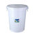 卡莱文塑料加厚储带盖圆桶120L食级发酵酿酒桶大白桶熟料桶 特厚款45L装水约80斤无盖 白色