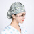 护士帽做饭时戴的帽子防油烟厨房女士室内包头套工作防掉发护士卫生 草绿色 可调节